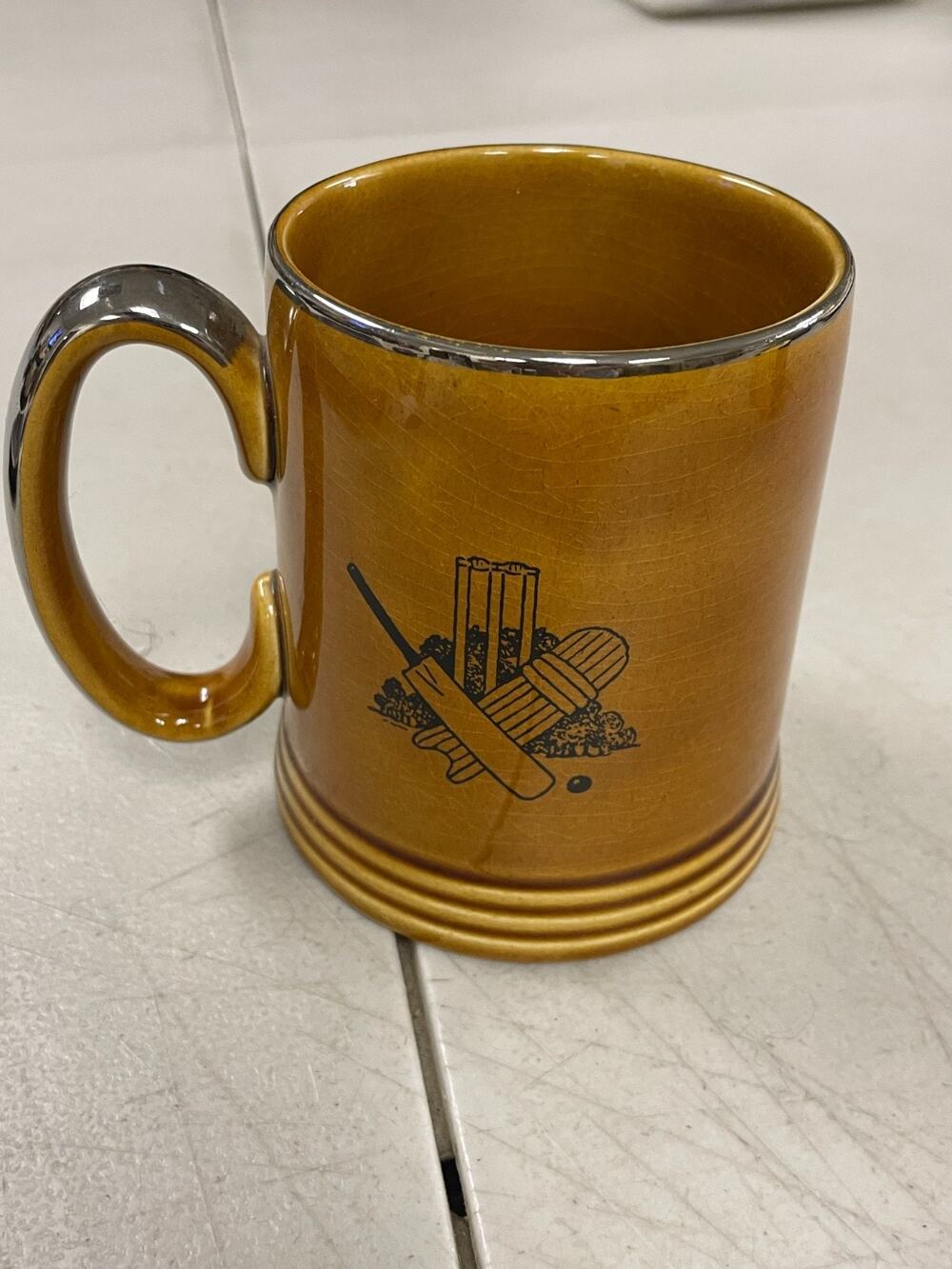 Lord Nelson Ware Mug Pottery Elijah Cotton Staffordshire England Cricket Match